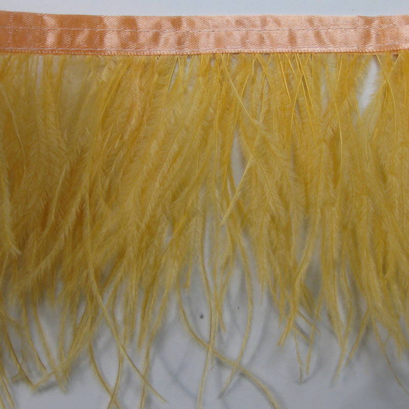 OSTRICH FRINGE LIGHT ORANGE